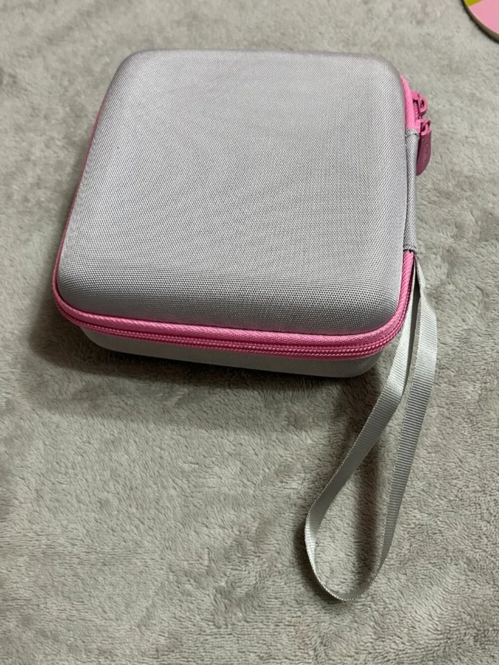 Aenllosi Hard Carrying Case Grey & Pink for Small Electronics / Toniebox / Acces